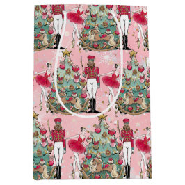 Sacola Para Presentes Média Balé Ballerina Holiday Bift Bag