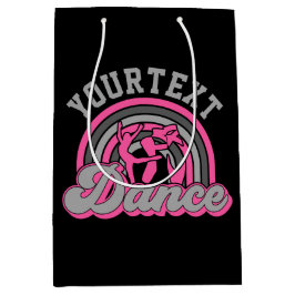 Sacola Para Presentes Média Balé Dancer ADD TEXT Classic Dance Executor