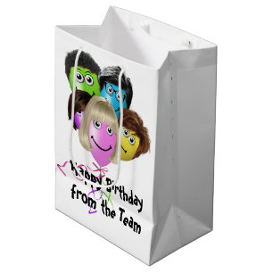 Sacola Para Presentes Média Balões de Aniversário Divertidos