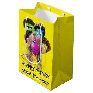 Sacola Para Presentes Média Balões de Aniversário Divertidos