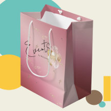 Balões de Brilho Rosa Moderno Promo - Saco de Pres