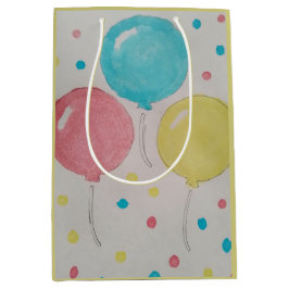 Sacola Para Presentes Média Balões e Presente de Confetti