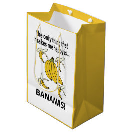 Sacola Para Presentes Média Bananas Fruta Bananas Engraçadas