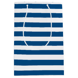 Sacola Para Presentes Média Bandas brancas e azuis