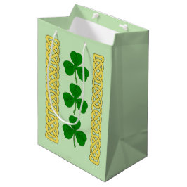 Sacola Para Presentes Média Bandas Shamrock Trio e Knotwork
