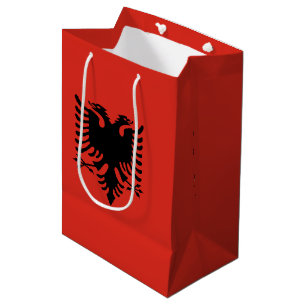 Sacola Para Presentes Média Bandeira albanesa