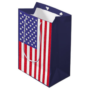 Sacola Para Presentes Média Bandeira americana