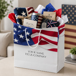Sacola Para Presentes Média Bandeira Americana de Marketing Empresarial 