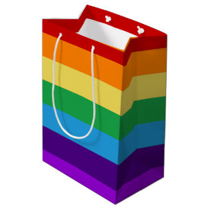 Sacola Para Presentes Média Bandeira arco-íris