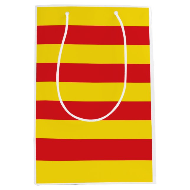 Sacola Para Presentes Média Bandeira Catalã (Catalunha) (Frente)