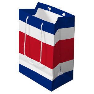 Sacola Para Presentes Média bandeira da Costa Rica