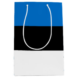 Sacola Para Presentes Média Bandeira da Estônia