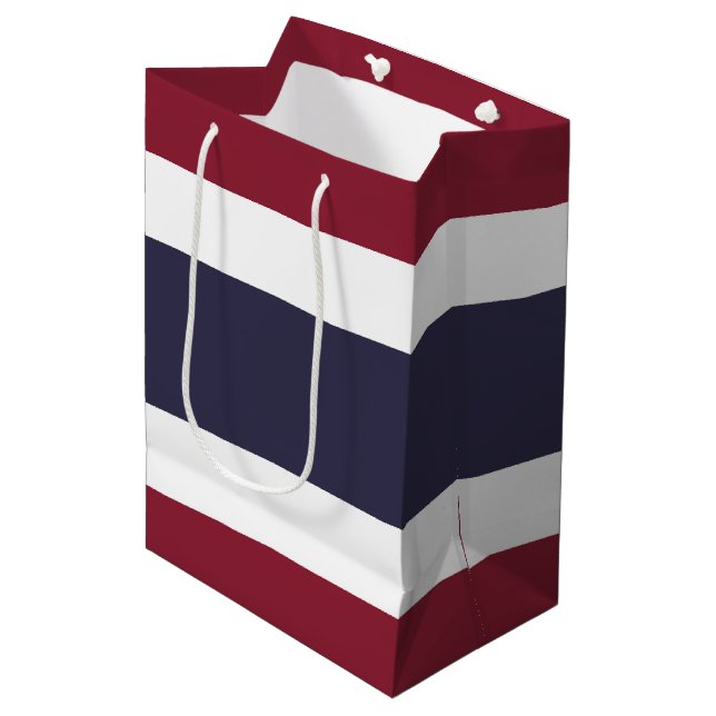 Sacola Para Presentes Média Bandeira da Tailândia (Frente inclinada)