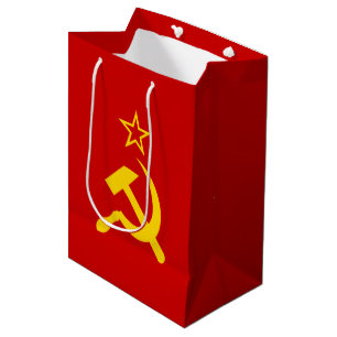 Sacola Para Presentes Média Bandeira da URSS - Bandeira da União Soviética