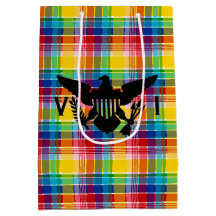 Bandeira das Ilhas Virgens dos EUA (Negra), Madras