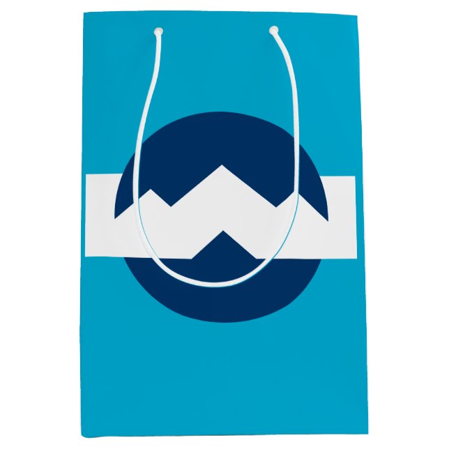 Sacola Para Presentes Média Bandeira de Ogden, Utah (Frente)