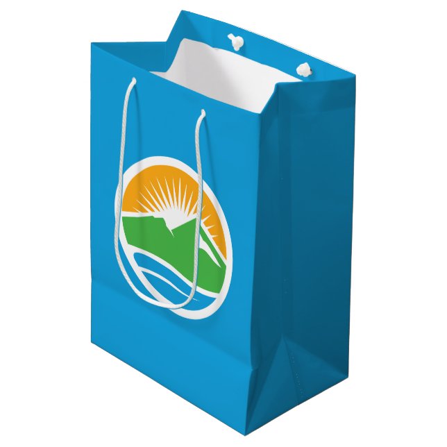 Sacola Para Presentes Média Bandeira de Provo, Utah (Frente inclinada)