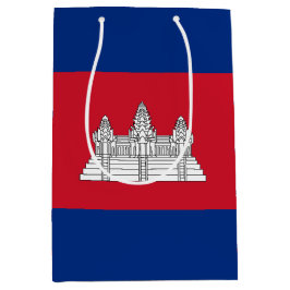 Sacola Para Presentes Média Bandeira do Camboja