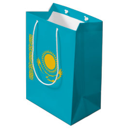 Sacola Para Presentes Média Bandeira do Cazaquistão