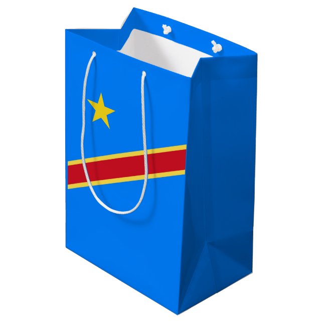Sacola Para Presentes Média Bandeira do Congo (Verso inclinado)