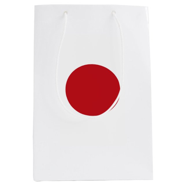 Sacola Para Presentes Média Bandeira do Japão (Frente)
