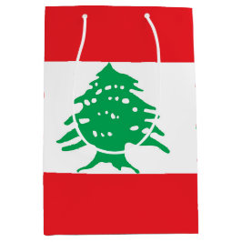 Sacola Para Presentes Média bandeira do Líbano