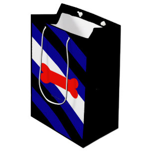 Sacola Para Presentes Média Bandeira do orgulho canino SlipperyJoe express kin