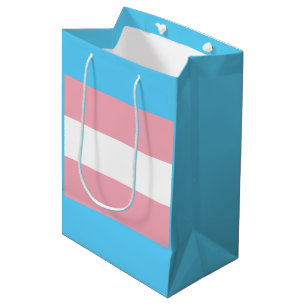 Sacola Para Presentes Média Bandeira do orgulho do Transgender