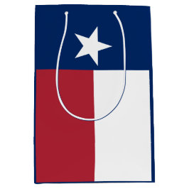 Sacola Para Presentes Média Bandeira do Texas Vermelha Branca Azul