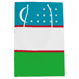 Sacola Para Presentes Média bandeira do Usbequistão