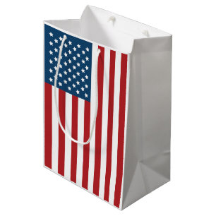 Sacola Para Presentes Média Bandeira dos Estados Unidos da bandeira americana