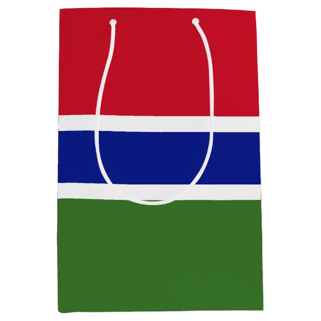 Sacola Para Presentes Média Bandeira Gâmbia (Frente)