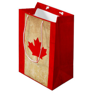 Sacola Para Presentes Média Bandeira Nacional Patriótica Original do CANADÁ