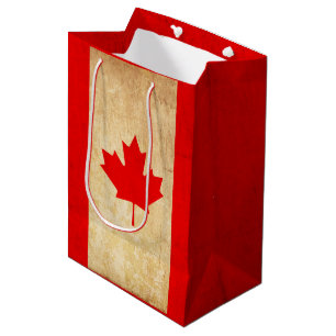 Sacola Para Presentes Média Bandeira Nacional Patriótica Original do CANADÁ