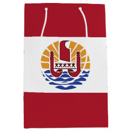 Sacola Para Presentes Média bandeira Polinésia Francesa
