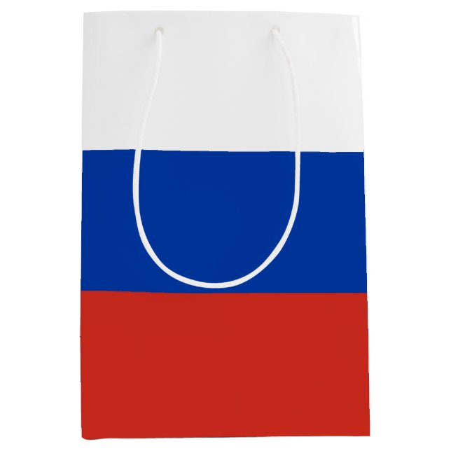 Sacola Para Presentes Média bandeira russa (Frente)