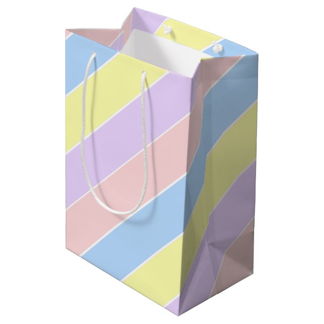 Sacola Para Presentes Média Banhas de Primavera de Pastel (Verso inclinado)
