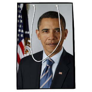 Sacola Para Presentes Média Barack Obama Presidente dos EUA Casa Branca Retrat