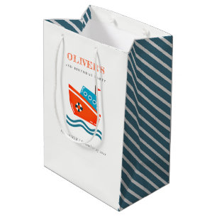 Sacola Para Presentes Média Barco Náutico Cute Urban Kids A Qualquer Idade Ani