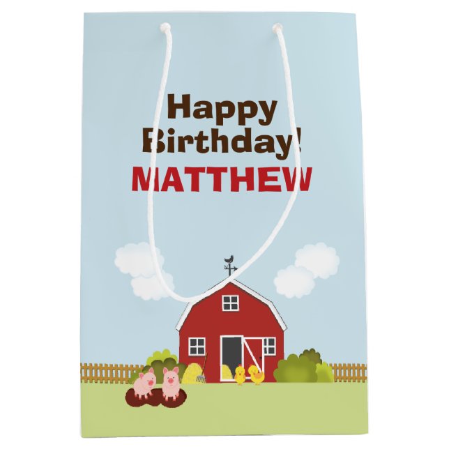 Sacola Para Presentes Média Barnyard (Frente)