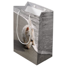 Sacola Para Presentes Média Beachcombing Westie Photo Gift Bag