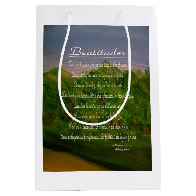Sacola Para Presentes Média Beatitudes (Frente)