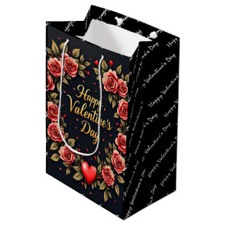 Sacola Para Presentes Média Beautiful Luxury Floral Love Modern Collection