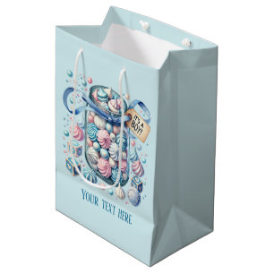 Sacola Para Presentes Média Bebê bonito, chá de festa, doação média