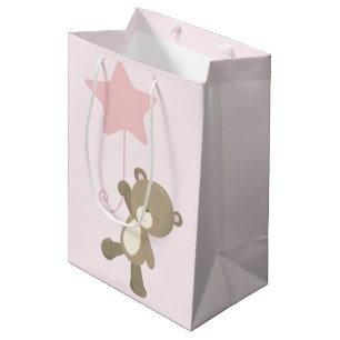 Sacola Para Presentes Média Bebê do Urso de Corda