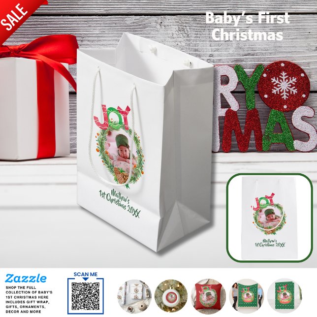 Sacola Para Presentes Média Bebês 1rua FOTO de Natal Gift Bag Keepape (Criador carregado)