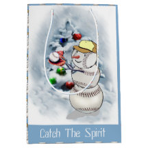 Beisebol Snowman Natal
