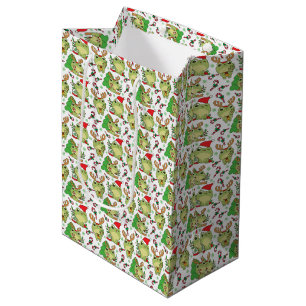Sacola Para Presentes Média Bela Sapo de Natal - Kawaii Animal