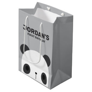 Sacola Para Presentes Média Bela Urso de Panda