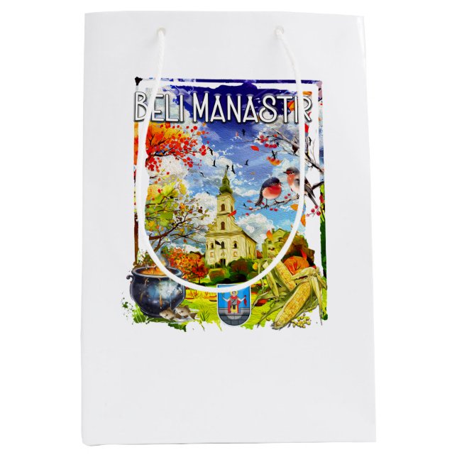 Sacola Para Presentes Média Beli Manastir (Frente)